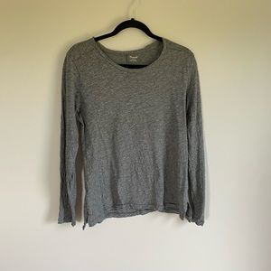Madewell, Grey long sleeve, scoop neck size Large